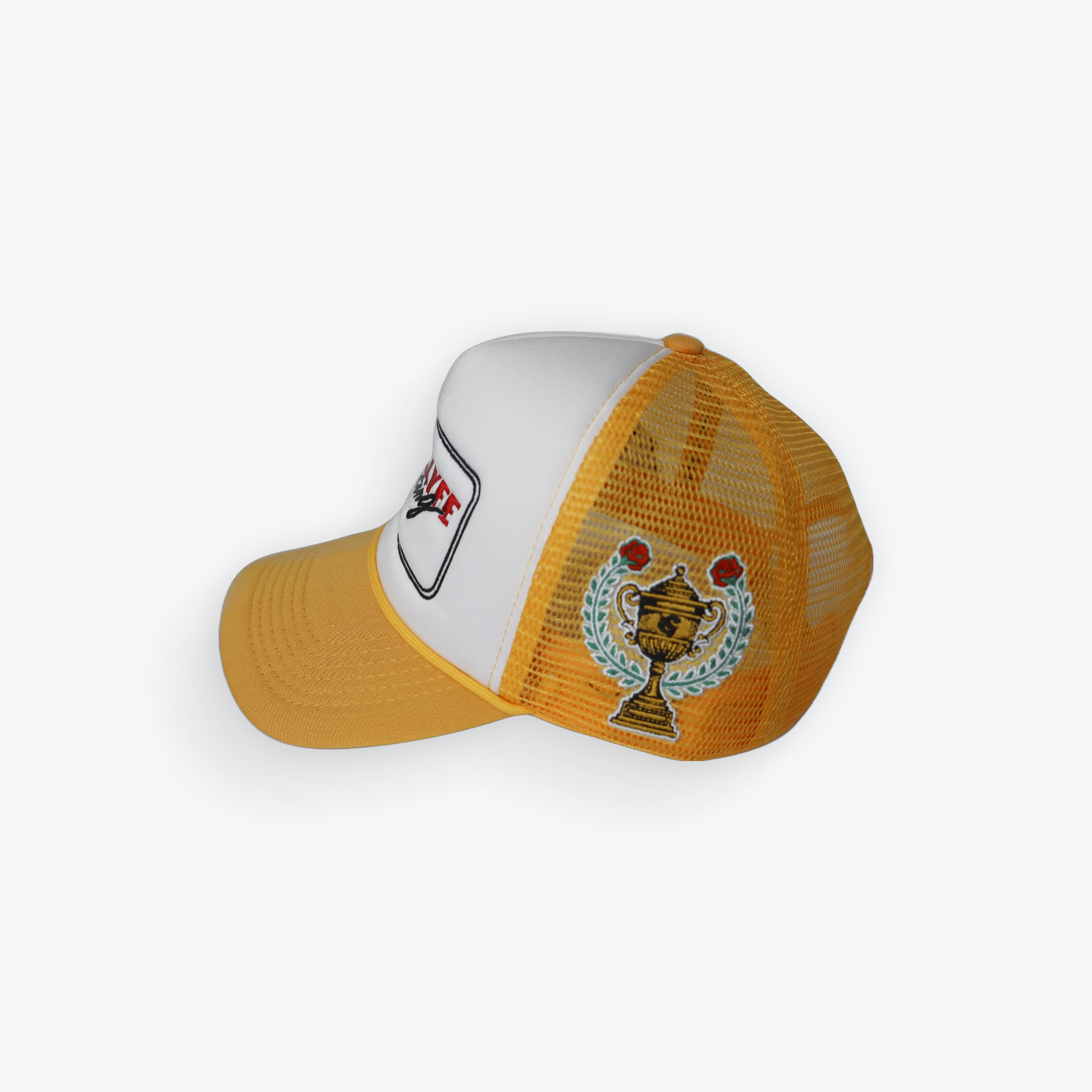 Goodlyfe F1 Racing White Trucker Hat