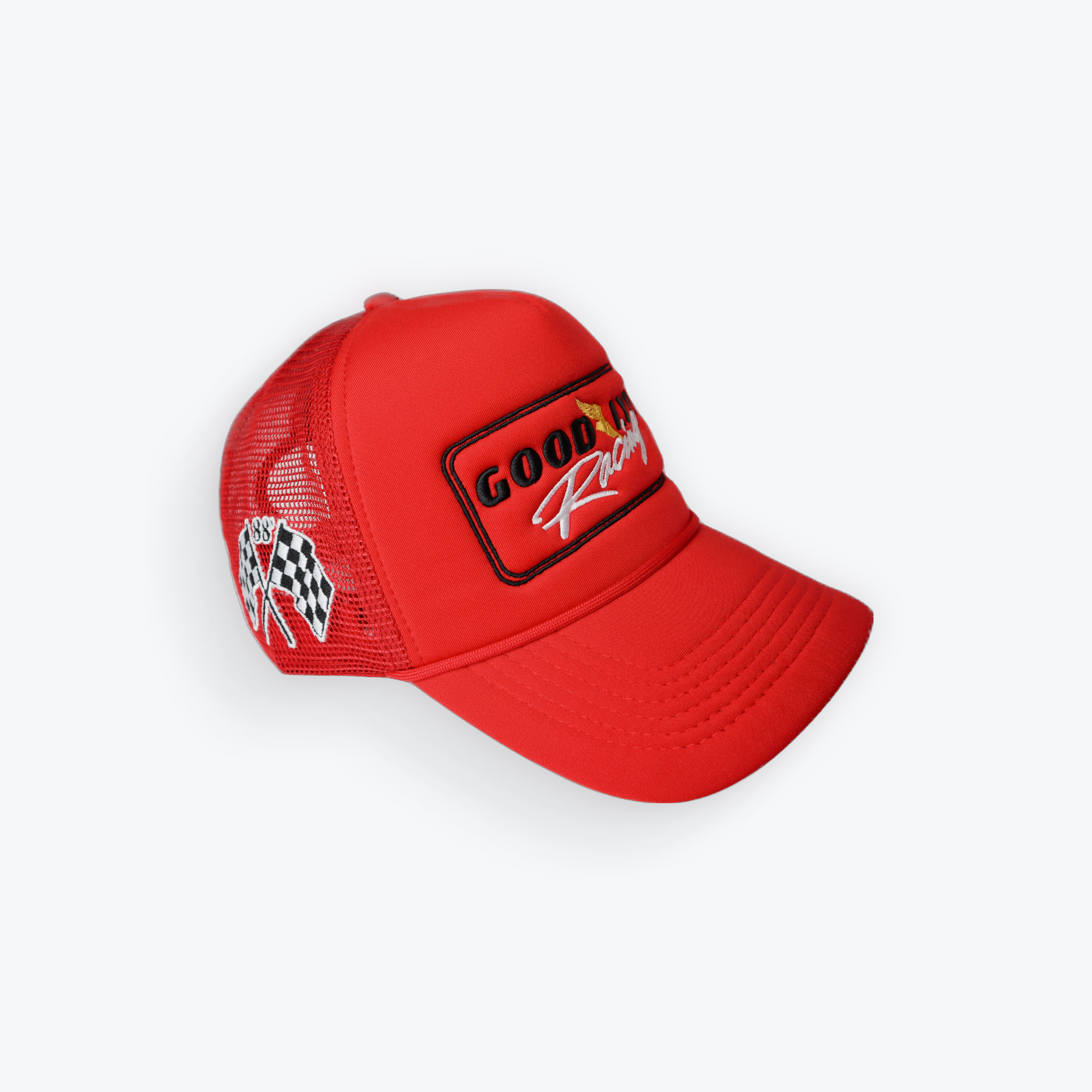 Goodlyfe F1 Racing Red Trucker Hat