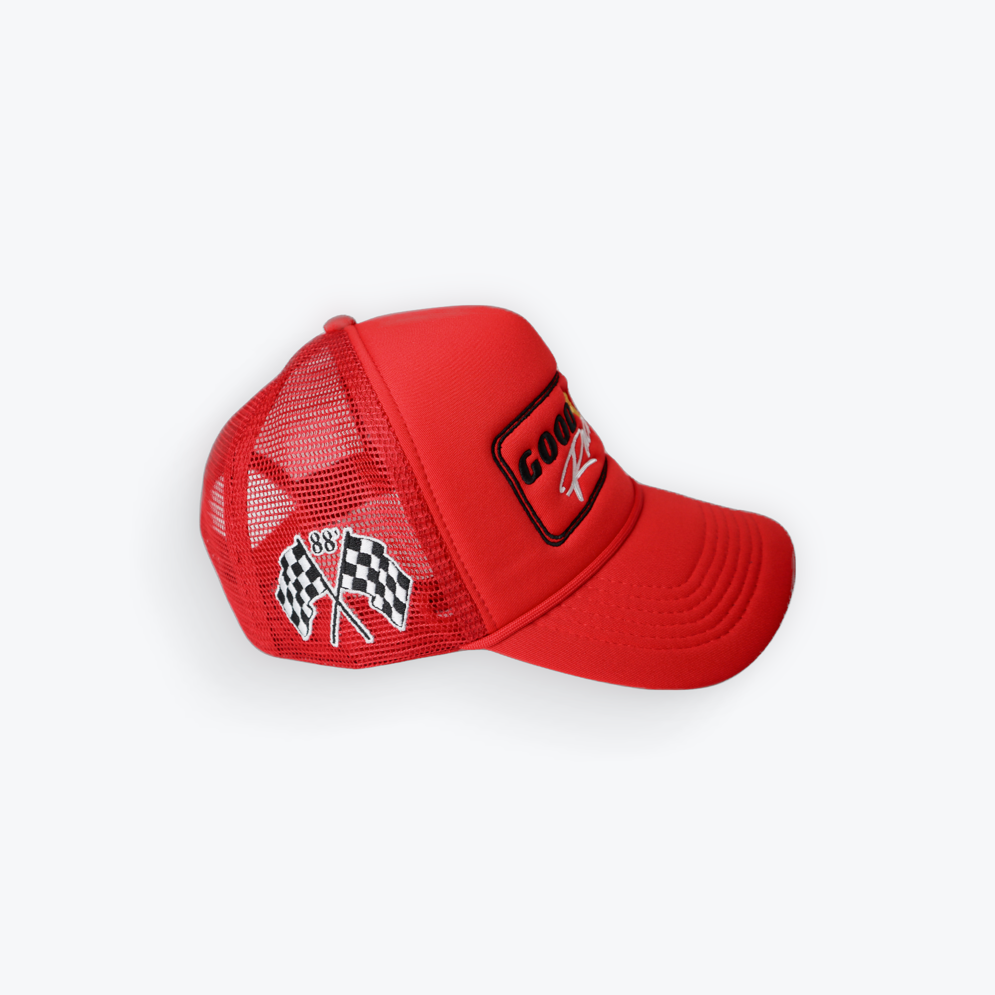 Goodlyfe F1 Racing Red Trucker Hat