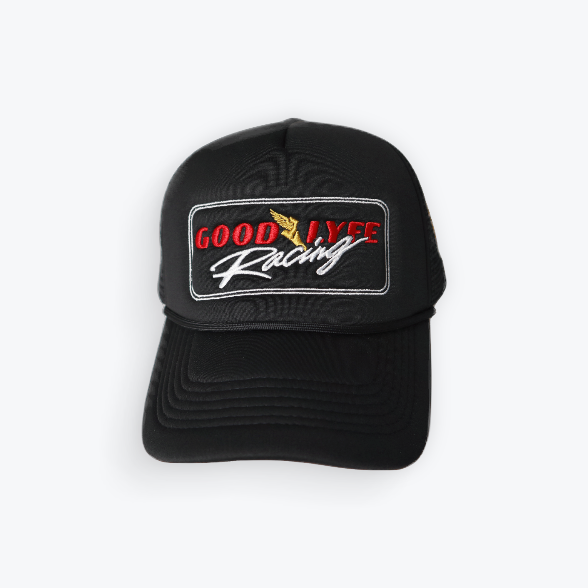 Goodlyfe F1 Racing Black Trucker Hat